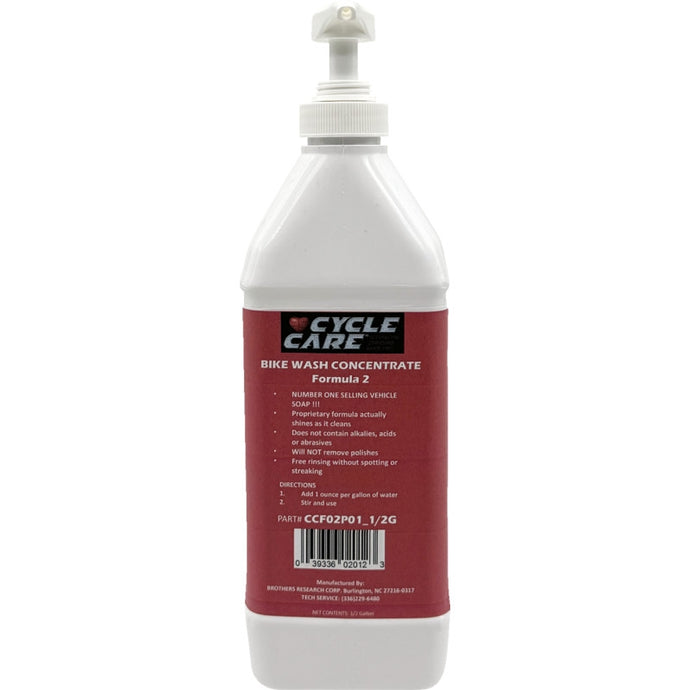 Cycle Care Formulas CCF02P01_1/2G Formula 2 Bike Wash Concentrate - 1/2gal.