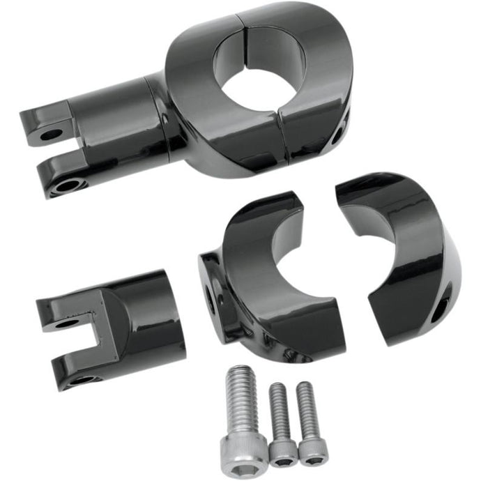 Drag Specialties 1620-0673 Big Buffalo Footpeg Mounts - Black