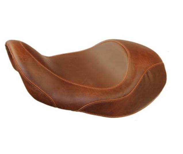 Mustang 76708 Wide Tripper Forward Solo Seat - Smooth - Brown