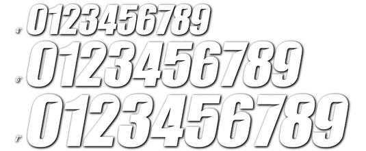 Dcor 45-30-9 Slash Series Individual Numbers 6in. - No.9 - White