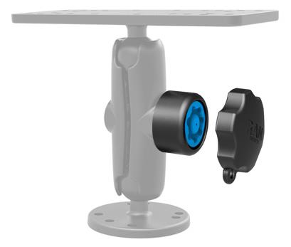 Ram Mounts RAP-S-KNOB3U RAM Mixed Combination Pin-Lock Security Knob and Key Knob for 1in. Diameter B Size Arms