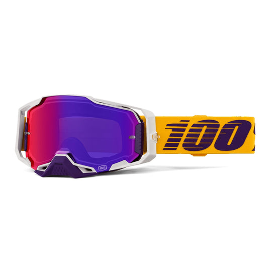 100% Armega Goggles (One Size Fits Most, Difenbak / Purple Mirror Lens)