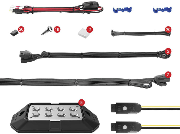Xk Glow XK-ROCK-ADV Xkchrome App-controlled Rock Pod Light - 8 Pc.