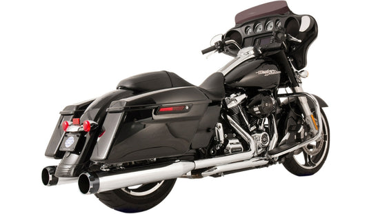 S&S Cycle 550-0699C El Dorado Dual Exhaust System - Chrome with Tracer End Caps
