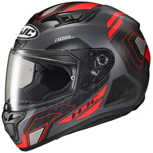 HJC i10 Sonar Helmet Semi-Flat Red (MC-1SF) Black