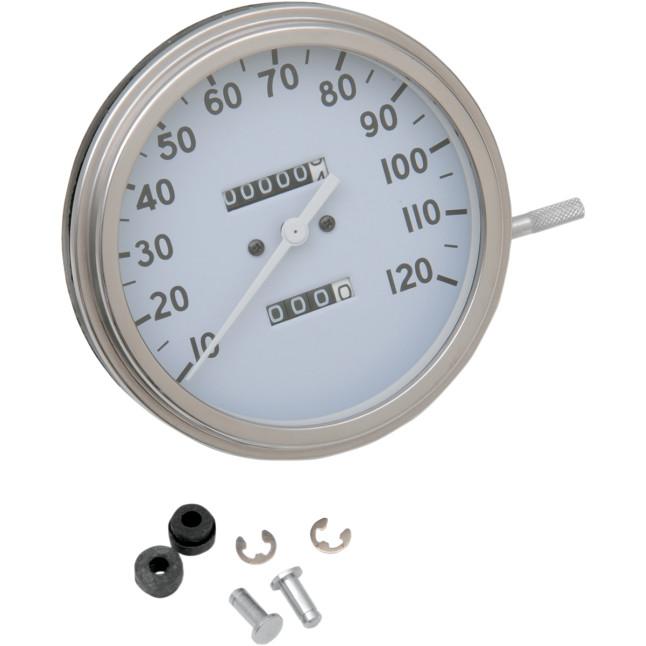 Drag Specialties DS-243877 5in. Dash Mount 2240:60 Speedometer - 36-40 Face