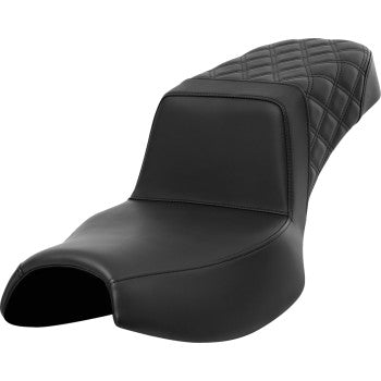 Saddlemen I20-06E-173 Step-Up Seat - Rear LS - Black/Black Stitching/Rear Lattice Stitch