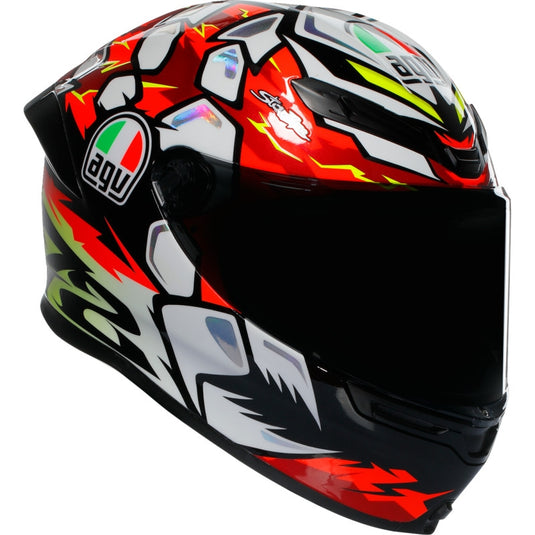 Agv K6 S Bezzecchi 2024 Helmet (XX-Large, Yellow/Red)
