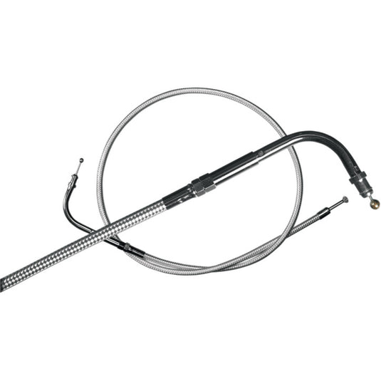 Magnum 54136 Alternative Length Polished Stainless Braided Idle Cable - 34 3/4in.