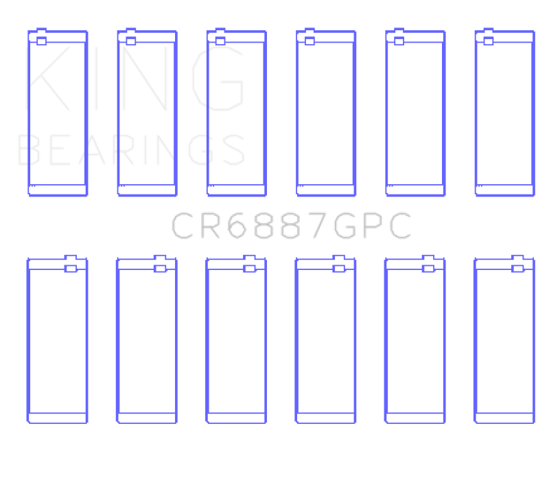 Load image into Gallery viewer, King Engine Bearings CR6887GPCSTDX KING Connecting Rod Bearings
