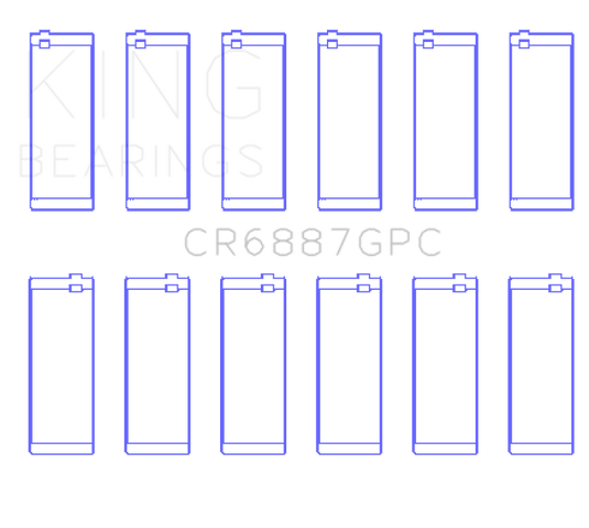 King Engine Bearings CR6887GPCSTDX KING Connecting Rod Bearings