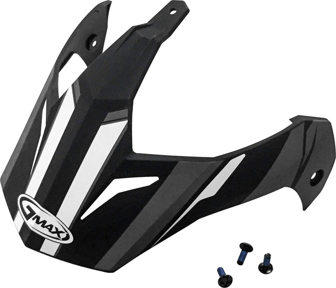G-Max Visor with Screws for GM-11/S Helmets - Vertical Matte Black/Dark Silver