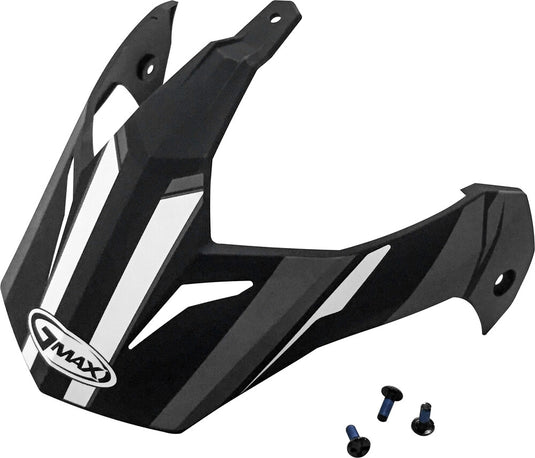 G-Max Visor with Screws for GM-11/S Helmets - Vertical Matte Black/Dark Silver