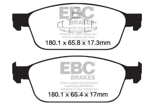 Ebc DP42145R EBC Yellowstuff Brake Pad Sets