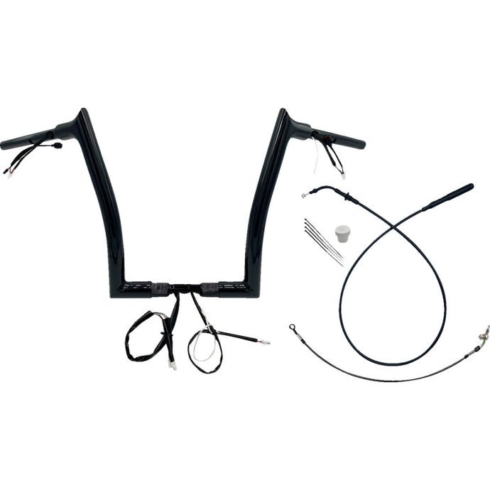 Fat Baggers, Inc. 849914-B 1-1/2in. EZ Install Pointed Top Handlebar Kit - Black