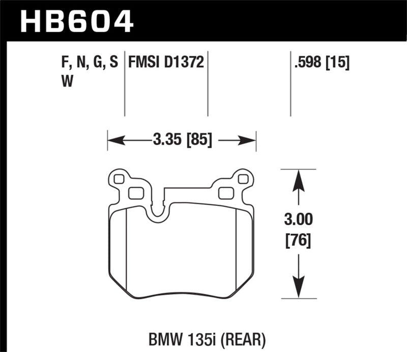 Load image into Gallery viewer, Hawk Performance HB604F.598 HAWK HPS Brake Pad Sets
