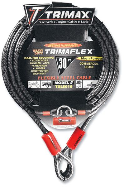 Trimax TDL1212 Trimaflex Max Security Braided Cable - Dual-Loop Cable - 12ft. x 12mm