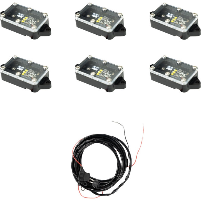Heretic Studio 70023 LED Rock Lights - 6 Pack - Clear