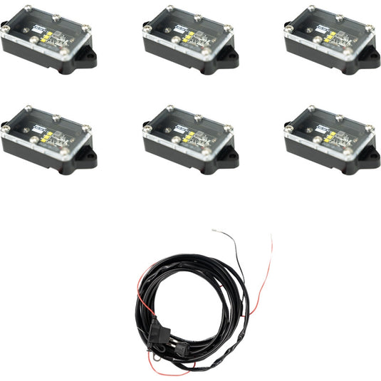 Heretic Studio 70023 LED Rock Lights - 6 Pack - Clear