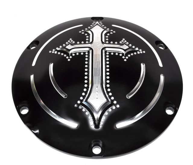Precision Billet DRK-230-SPT-BLK Sportster Dark Side Billet Derby Cover - Black