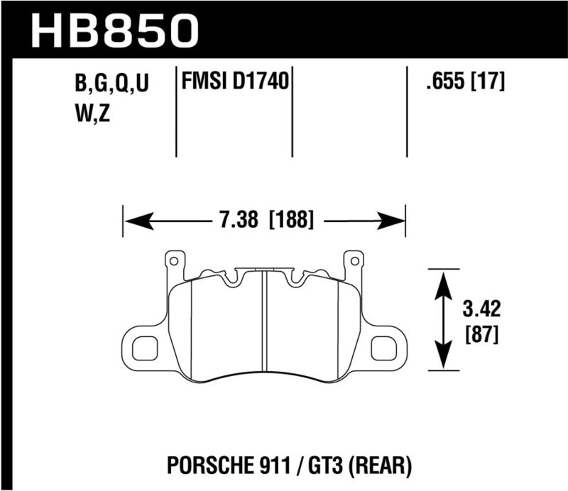 Load image into Gallery viewer, Hawk Performance HB850G.655 HAWK DTC-60 Brake Pad Sets
