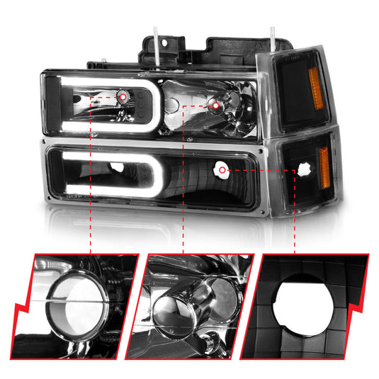 Anzo 111528 ANZ Crystal Headlights
