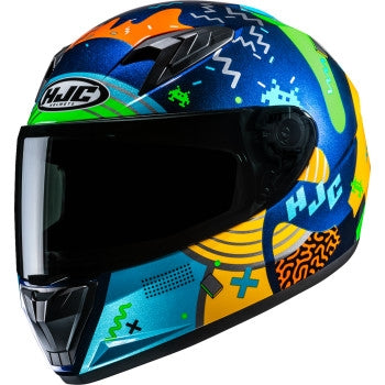 Load image into Gallery viewer, Hjc Y10 Mika Youth Helmet (Large, Blue/Yellow (MC-23))
