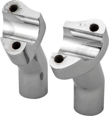 Harddrive H57-6075CF-4.5 Forged Pullback Handlebar Risers - 4-1/2in. Rise - Chrome