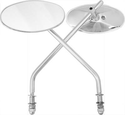 Harddrive 153080 Oval Mirrors with Long Stem - Chrome