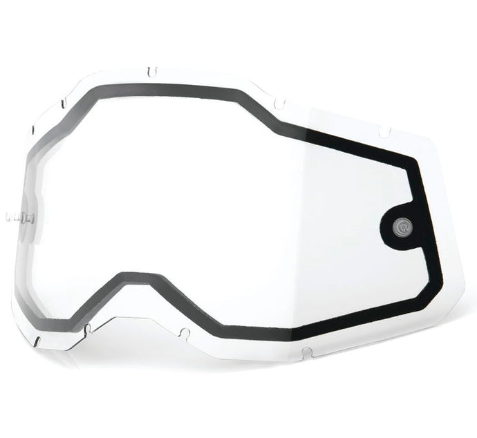100% Replacement Dual Lens for Racecraft 2/Accuri 2/Stratus 2 Goggles - Clear