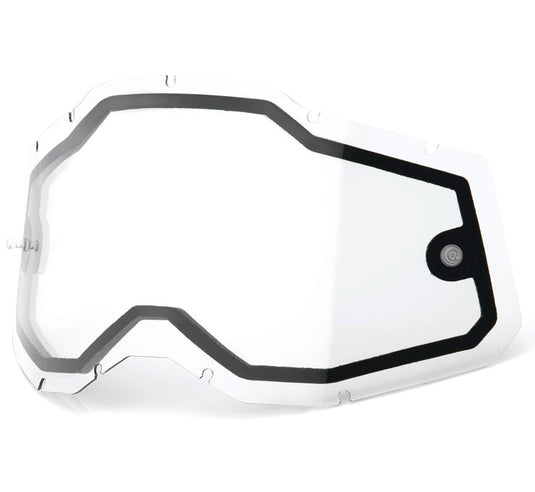 100% Replacement Dual Lens for Racecraft 2/Accuri 2/Stratus 2 Goggles - Clear