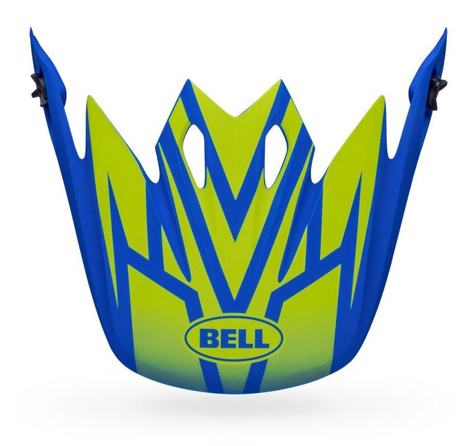 Bell Helmets Visor for MX-9 MIPS Disrupt Helmets - Matte Classic Blue/Hi-Viz Yellow