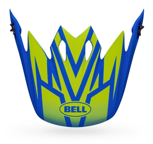 Bell Helmets Visor for MX-9 MIPS Disrupt Helmets - Matte Classic Blue/Hi-Viz Yellow