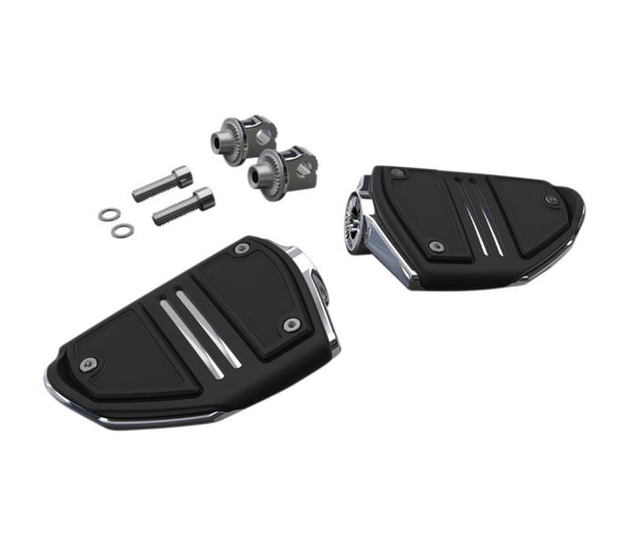 Ciro 61405 Twin Rail Footrests with Male Mounts - Chrome