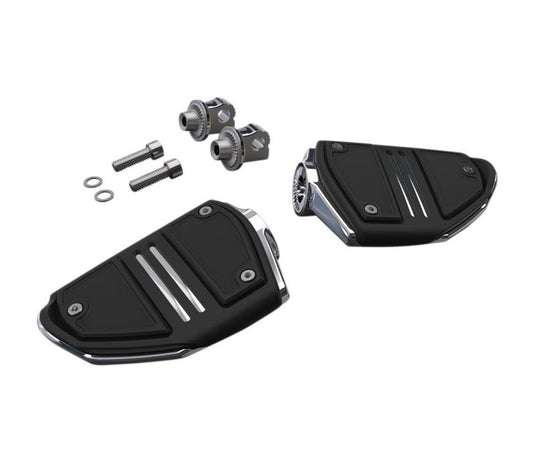 Ciro 61405 Twin Rail Footrests with Male Mounts - Chrome