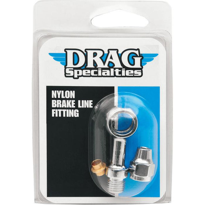 Drag Specialties 1742-0107 Universal Chrome Straight Banjo Fitting - 7/16in.