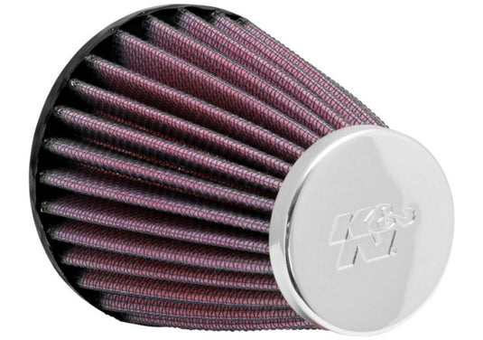 K&N Engineering RC-1200 Universal Round Tapered Air Filter - Chrome End Cap