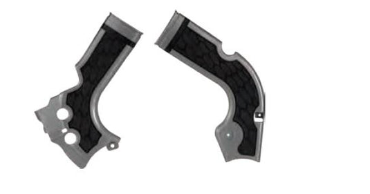 Acerbis 2689411015 X-Grip Frame Guards - Silver/Black