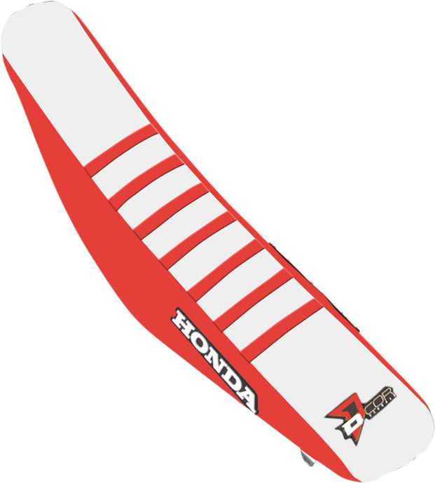 Dcor 30-10-504 Seat Cover - Red Sides - White Top with Red Ribs