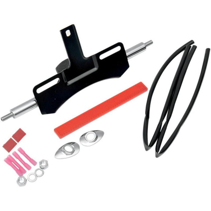Drag Specialties 2020-0414 Chrome Rear Turn Signal License Plate Relocation Kit