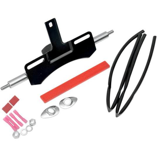 Drag Specialties 2020-0414 Chrome Rear Turn Signal License Plate Relocation Kit