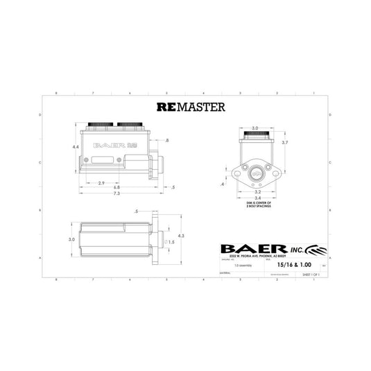 Baer Brakes 6805204 BAE Master Cylinder Kits