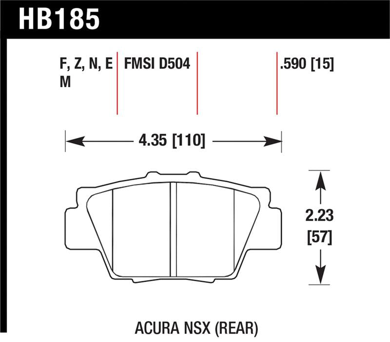 Load image into Gallery viewer, Hawk Performance HB185F.590 HAWK HPS Brake Pad Sets
