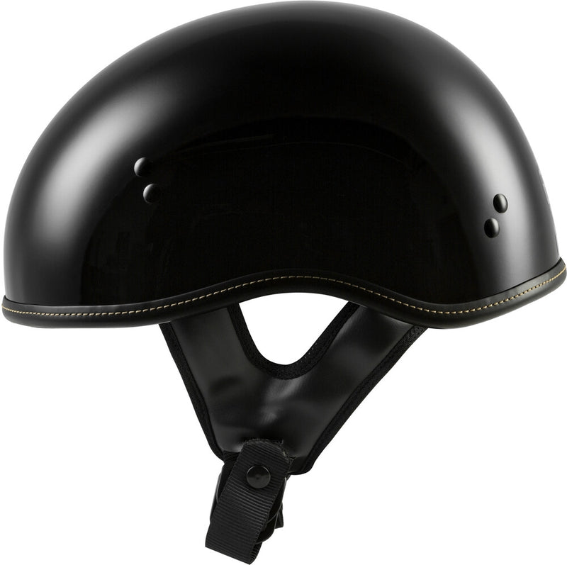 Highway 21 .357 Solid Half Helmet Black