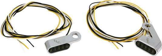 Letric Lighting Co. LLC-MMM-C Lighting Mini Mirror Mount Led Turn Signals - Chrome