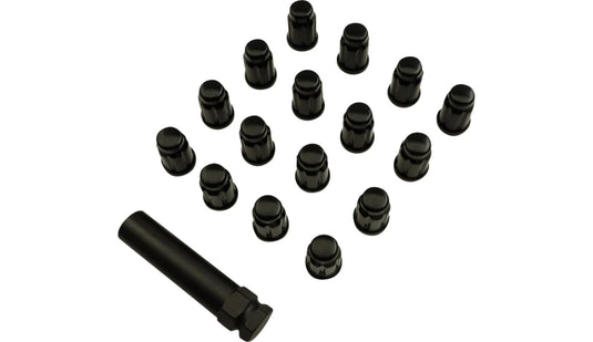 Moose Utility SPMO3808BL4 Lug Nut - Splined - 10mm - Black - 16pk.