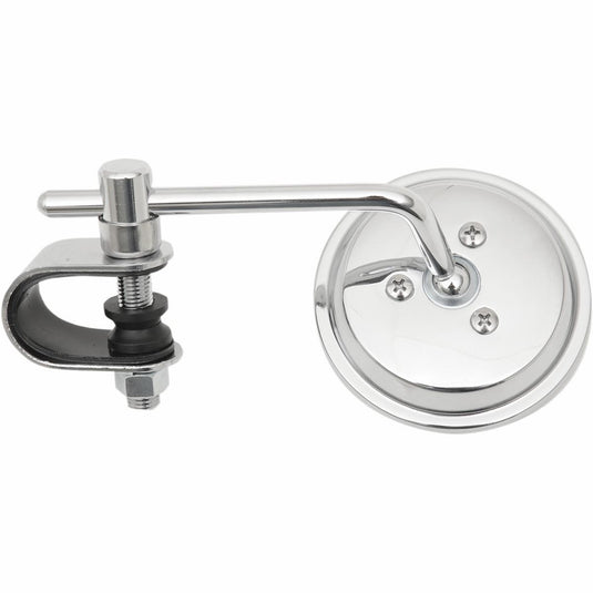 Emgo 20-06814 3in. Chrome Stamped Mirror - Clamp Style Stem Length 4in.