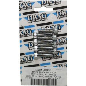 Drag Specialties 2401-0968 Lifter Block Bolt Kit - Knurled