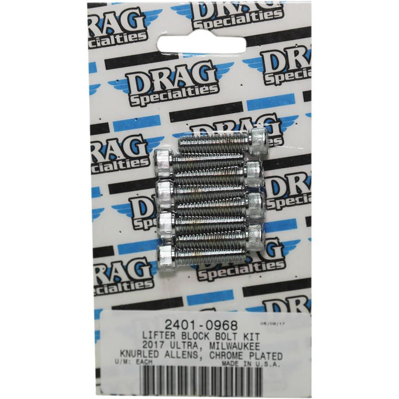 Drag Specialties 2401-0968 Lifter Block Bolt Kit - Knurled