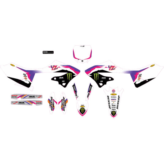 Dcor 20-50-265 Retro Star Racing Monster Energy Complete Graphics Kit - White Background